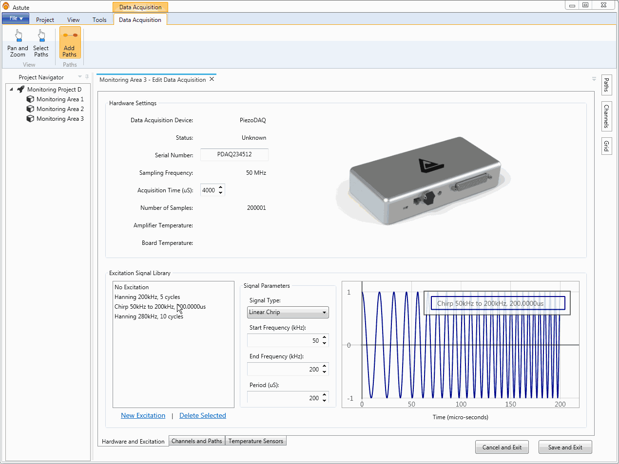 Setup a monitoring area using the built-in drawing and sensor placement tools